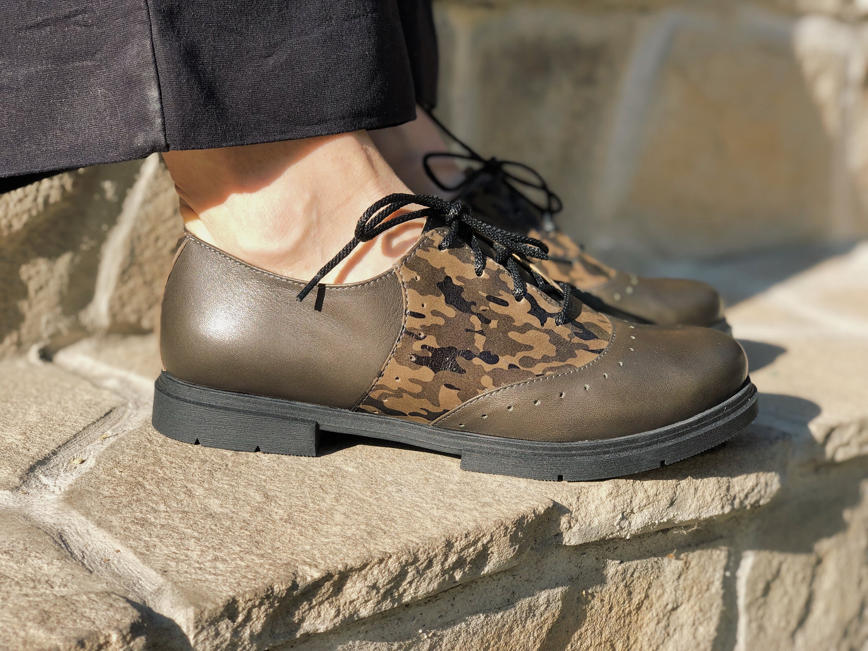 Saddle oxfords Military Leather Style for Woman Oxford Shoes Etsy