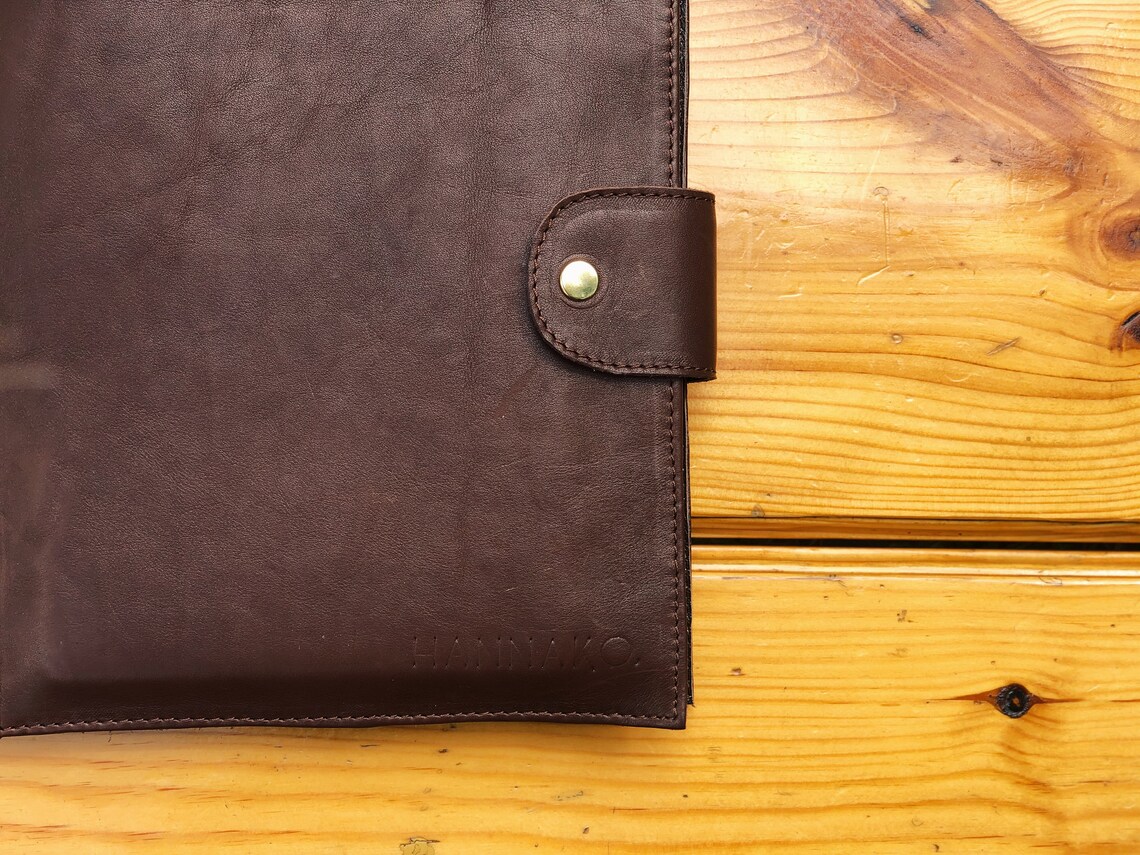 Leather Binder Notebook Brown Travel iPad Holder Business Etsy
