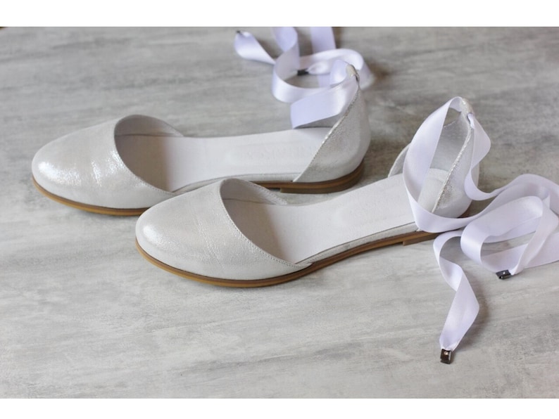 white lace ballet flats