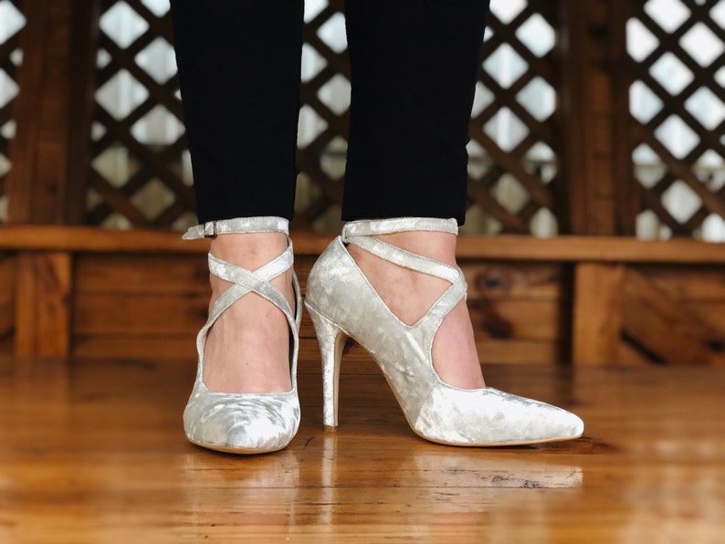 pointed ivory heels