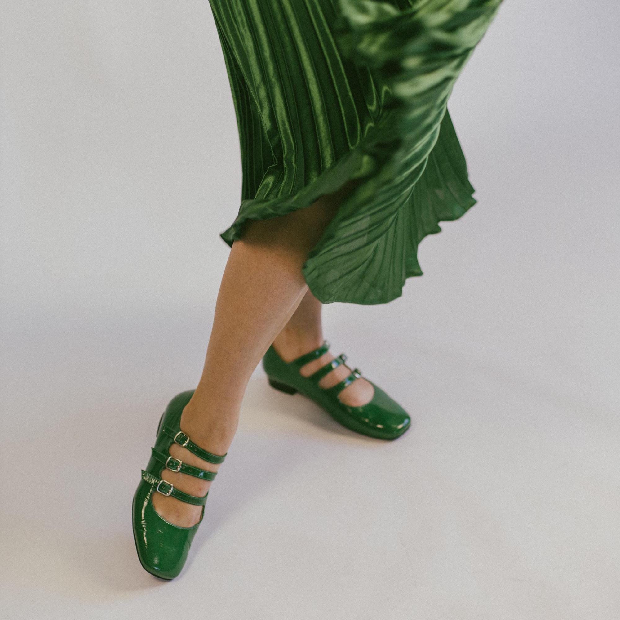 [OPEN YY] / ☆ 24SS STRAP BALLET FLAT / GREEN NAVIGLI030-008-050.jpg?v=