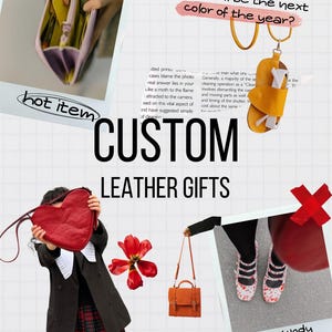 Custom Leather Bag, Handmade Personalized Accessories, Design Your Own Gift