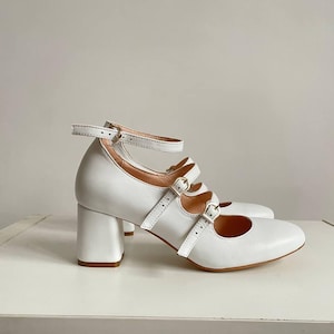 Three Straps Mary Jane Heels - Etsy