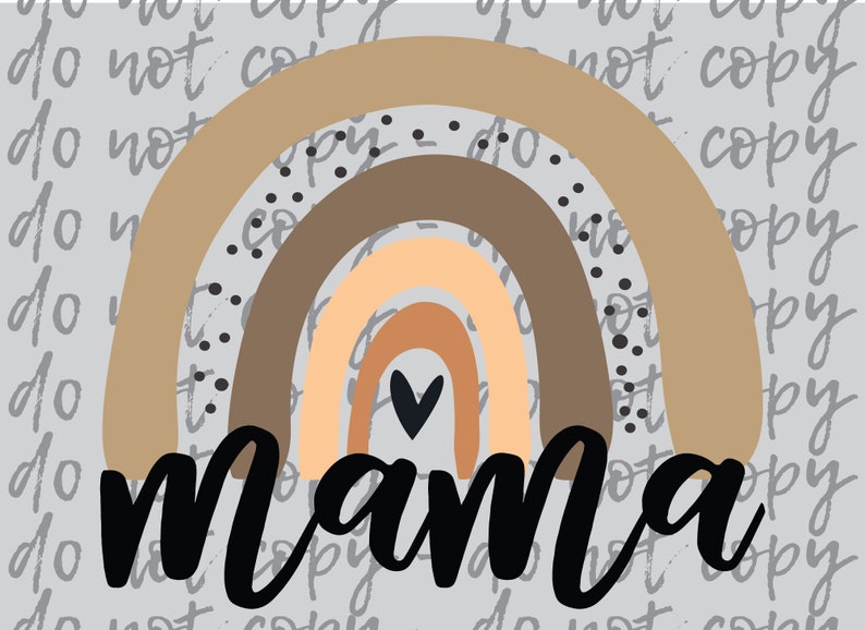 Download Brown Rainbow Transfer Boho Rainbow Rainbow Mama RTS | Etsy