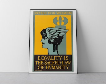 Feminism Politics Print A3 A6 Vintage Feminist Poster PANKHURST SUFFRAGETTE