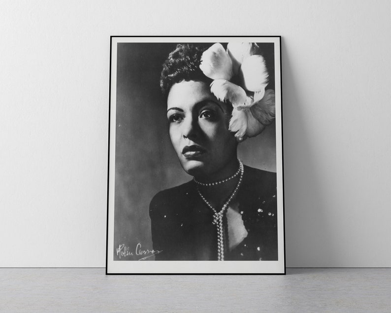 Billie Holiday Poster Billie Holiday Decor Vintage Wall Art Etsy