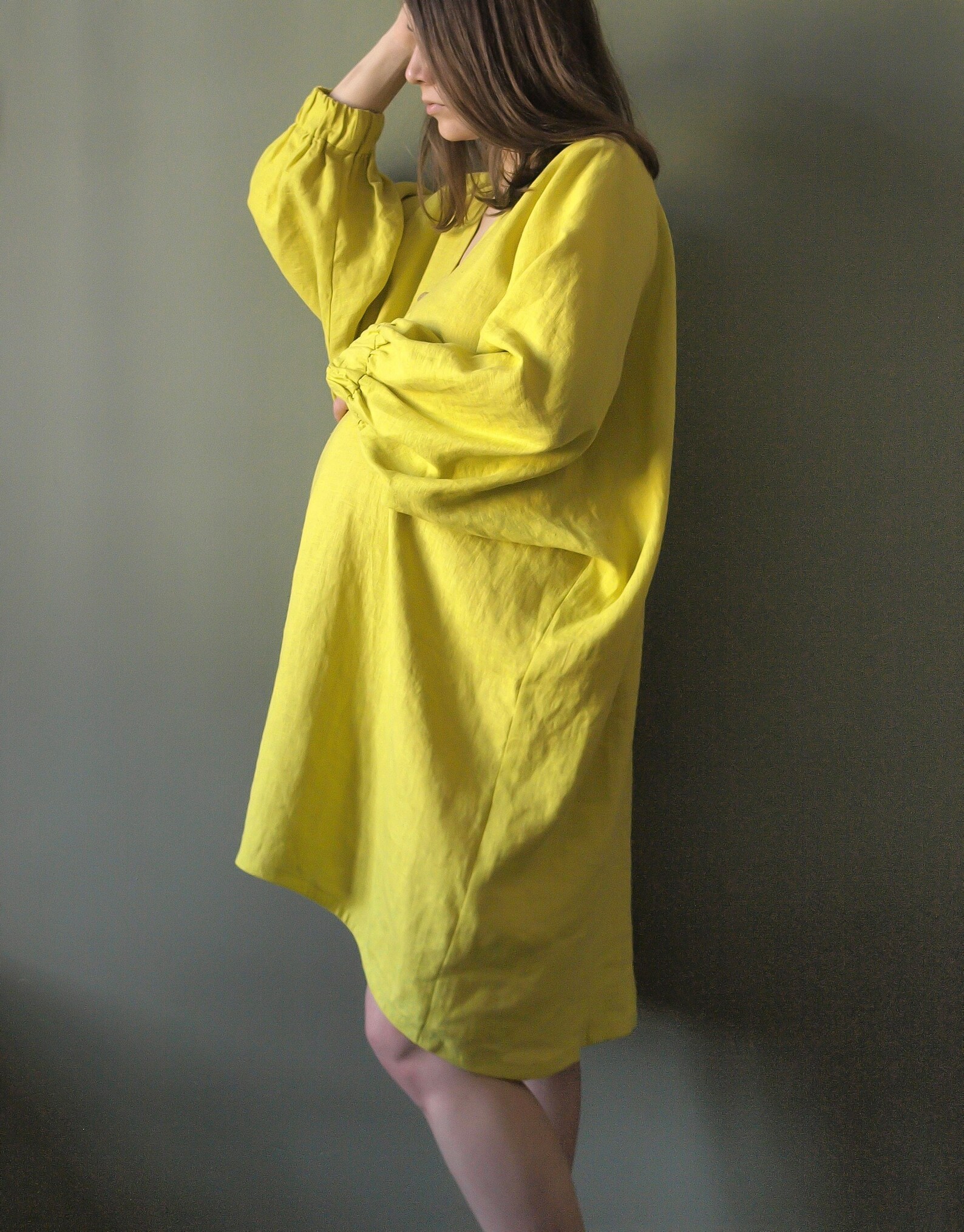 Linen Nursing Dress Linen Maternity Dress Pregnancy Dress Etsy