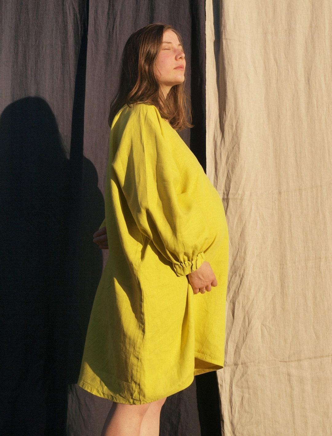 Linen Nursing Dress Linen Maternity Dress Pregnancy Dress Etsy