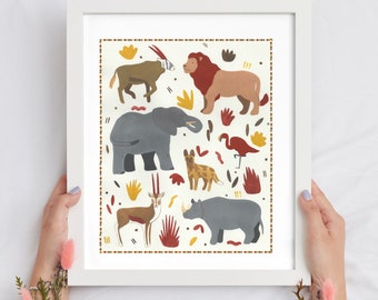 African animals print