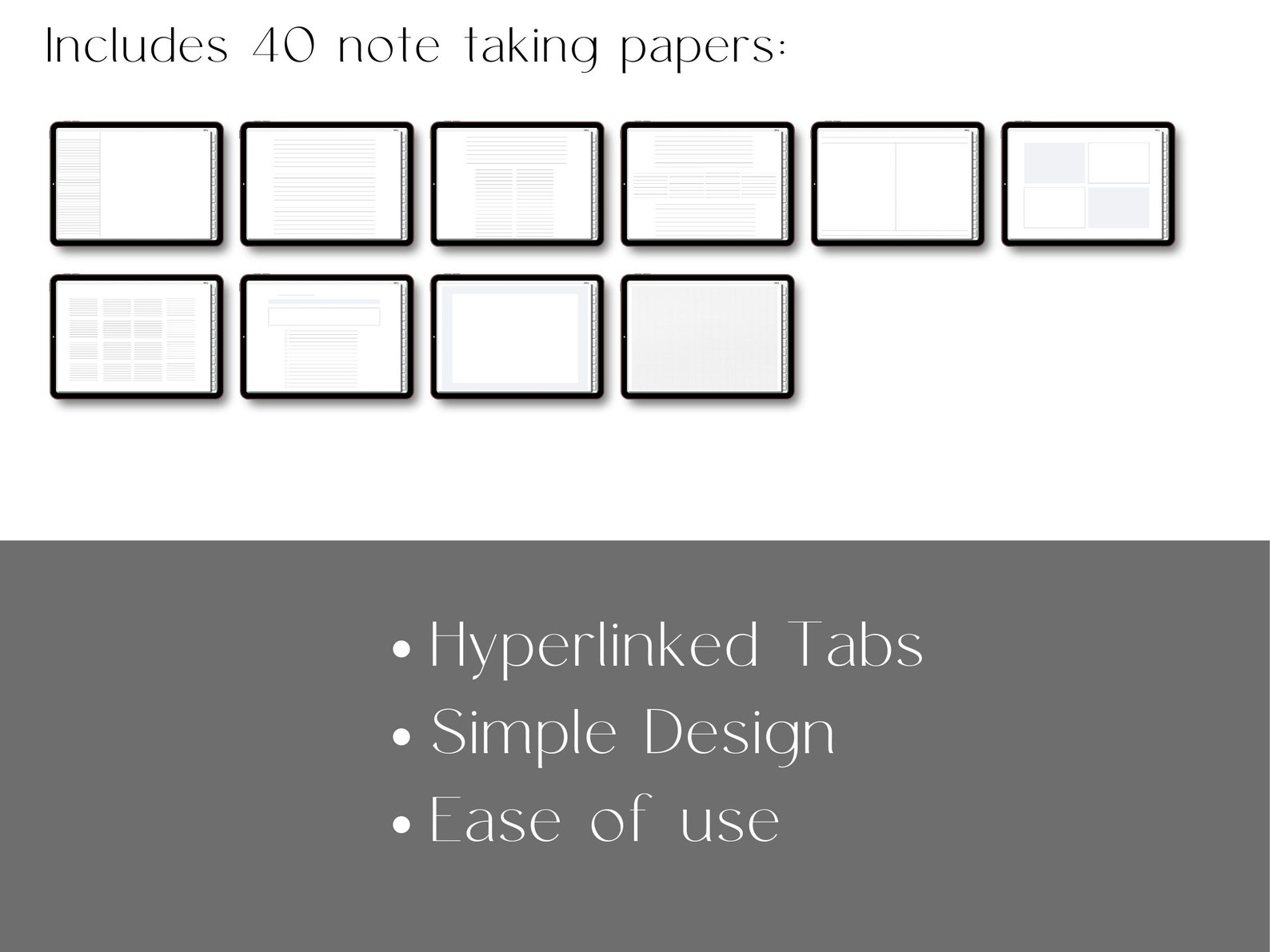 Minimalist Landscape Digital Notebook, Noteshelf, Goodnotes 5, 12 Tab ...
