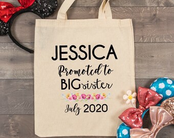 Best Big Sister Custom Backpack Bag New Big Sister Great Baby Shower Gift Gender Reveal Drawstring Bags Gift Ideas Biggest Siter