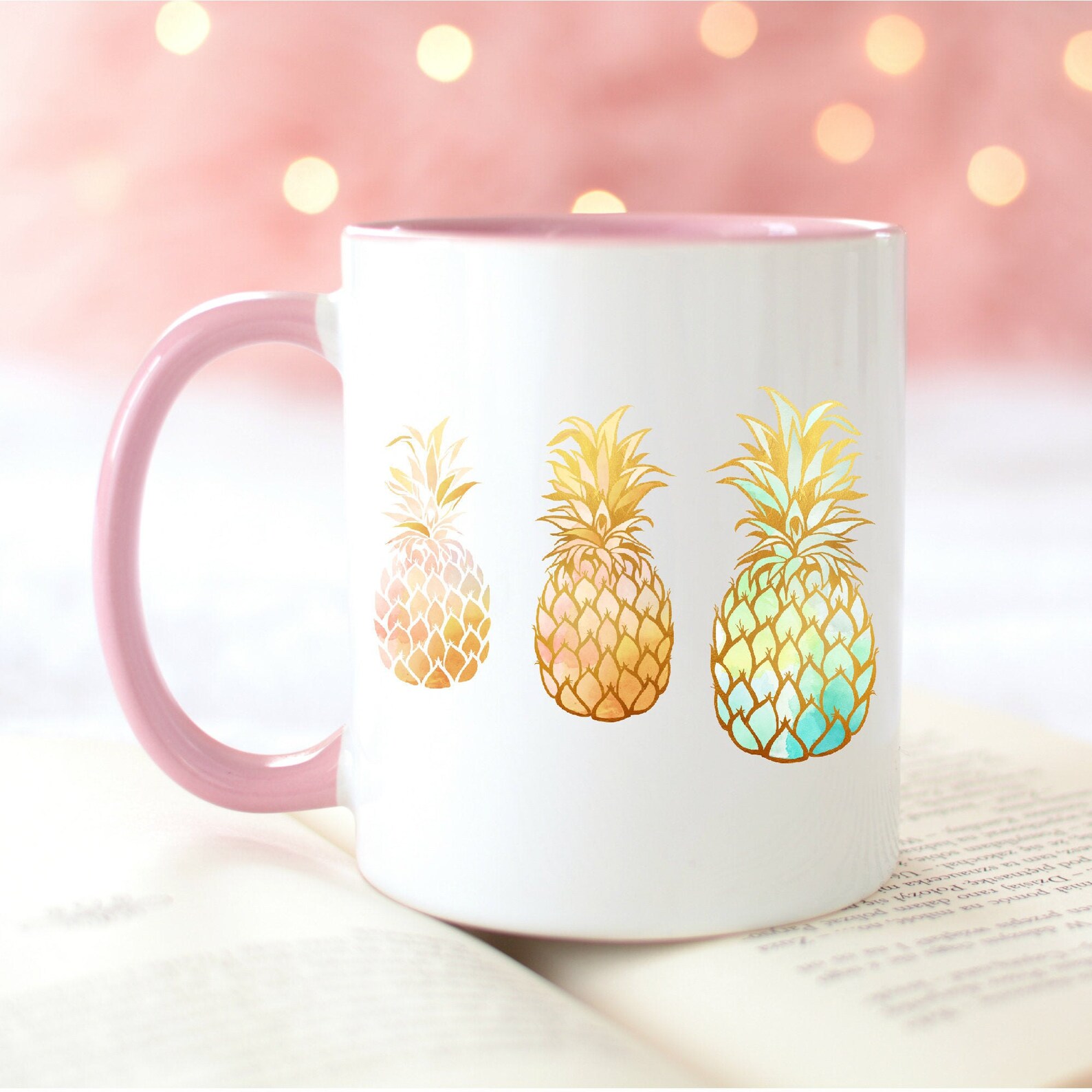 Pineapple coffee mug Pineapple lover mug cute pineapple gifts Etsy