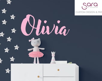 Personalized Name Decal,Kids Name Wall Decal, Nursery Wall Decor, Removable Vinyl Decal, Monogram Wall Sticker