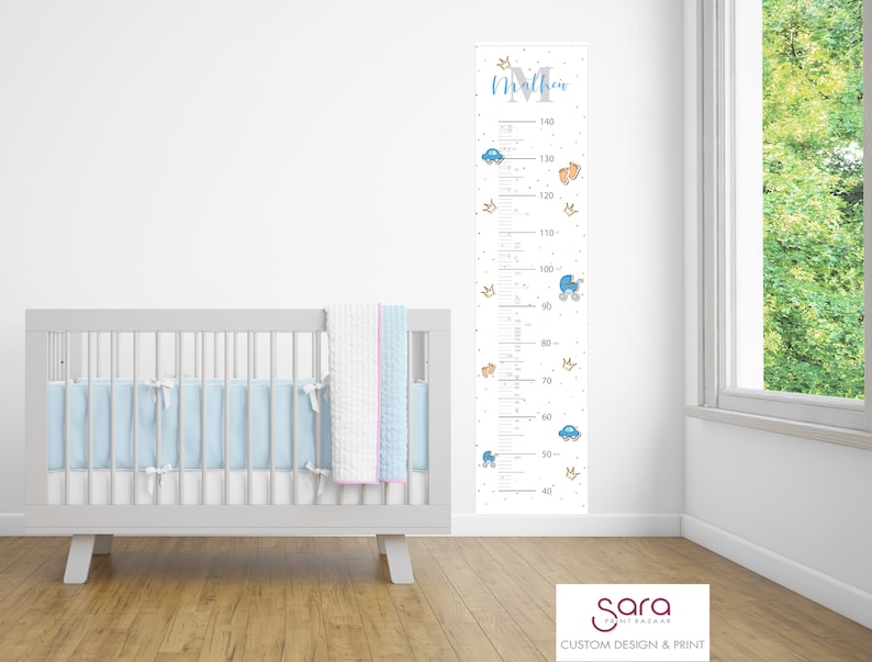 Kids Growth Chart Wall Decalpersonalized Growth Chartwall Etsy