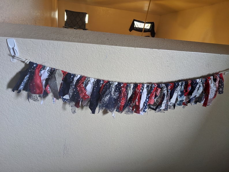 2 ft Fabric bunting in patriotic colors