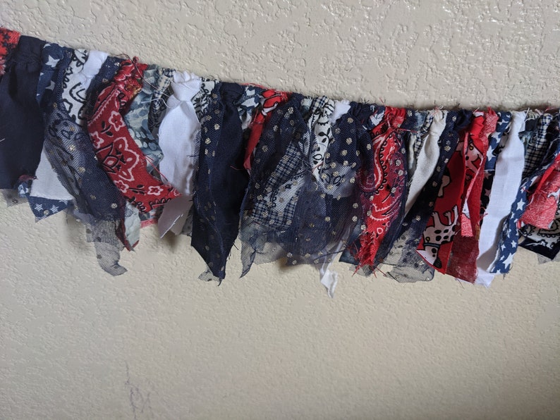 2 ft Fabric bunting in patriotic colors