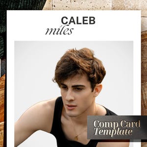 Modeling Comp Card Template Canva, Male Comp Card Model Size Us Letter + A4, Professional Fashion Model Agency Portfolio, Digital Zed Card