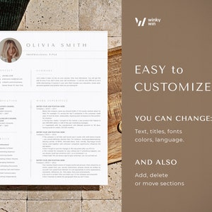 Cv Template, Resume Template Canva, Cv Design Word + Pages, Best Cv Resume Layout, 2025 Resume with image, Cv with Photo Resume 1, 2, 3 page image 4