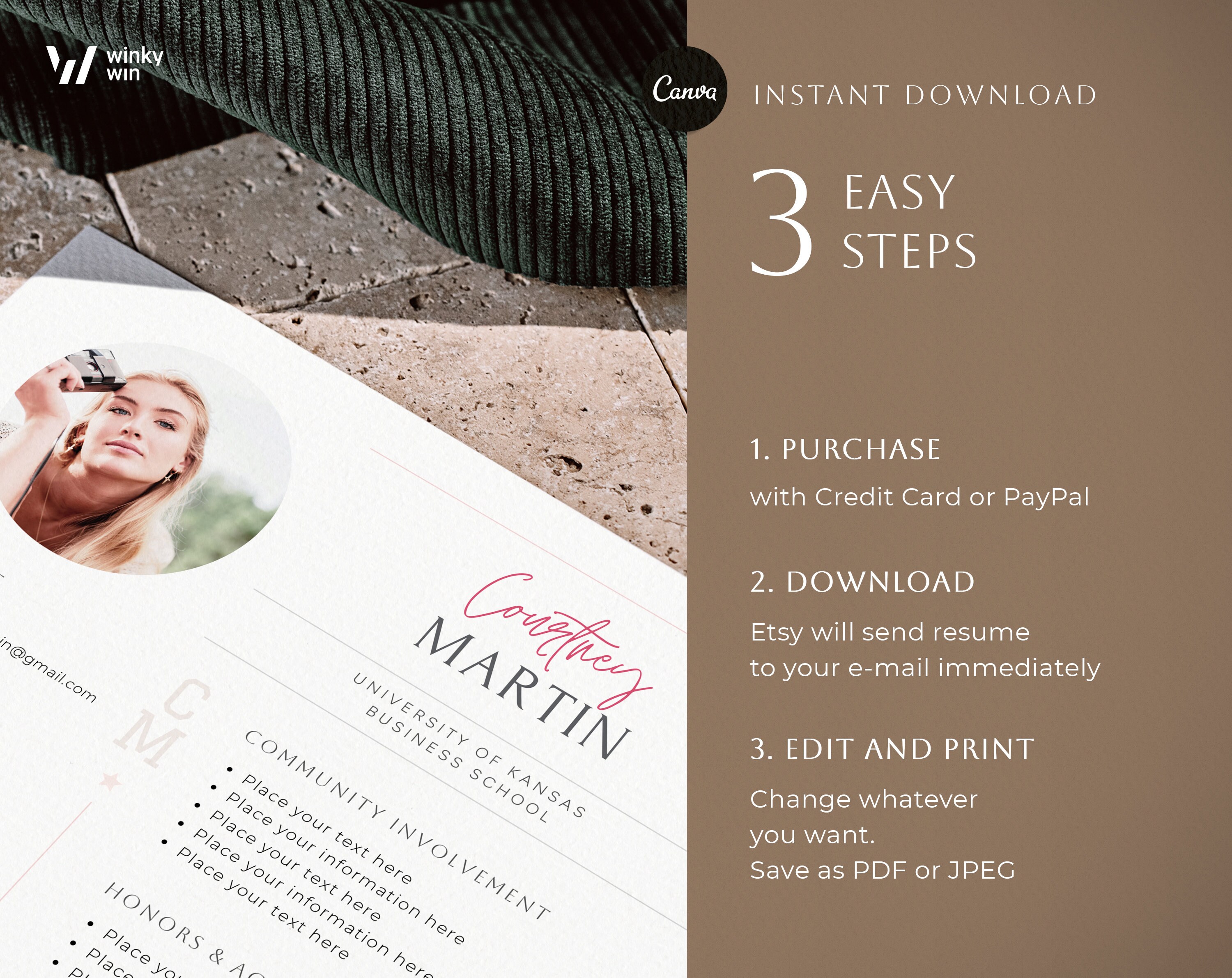 Chi Omega Sorority Resume Template Alpha Phi Rush Resume Etsy