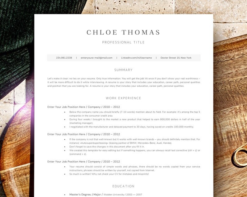 Clean Resume Template ATS Friendly - Il 794xN.5804436821 J4br