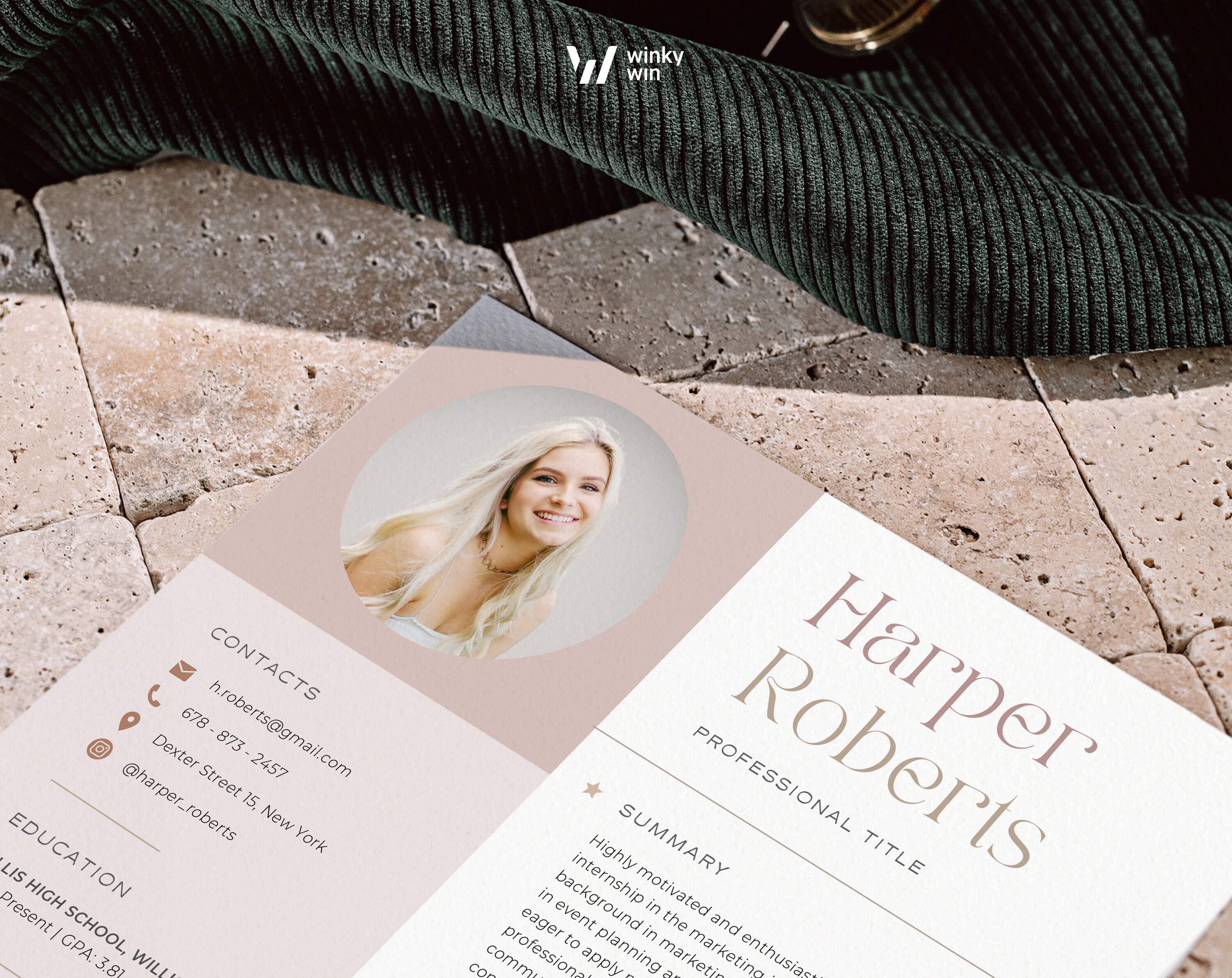 High School Resume Template Canva Students, College Resume With No Work ...