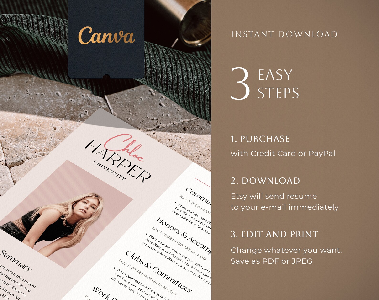 Sorority Resume Template With Photo - Il 1588xN.5955982023 Svzq 