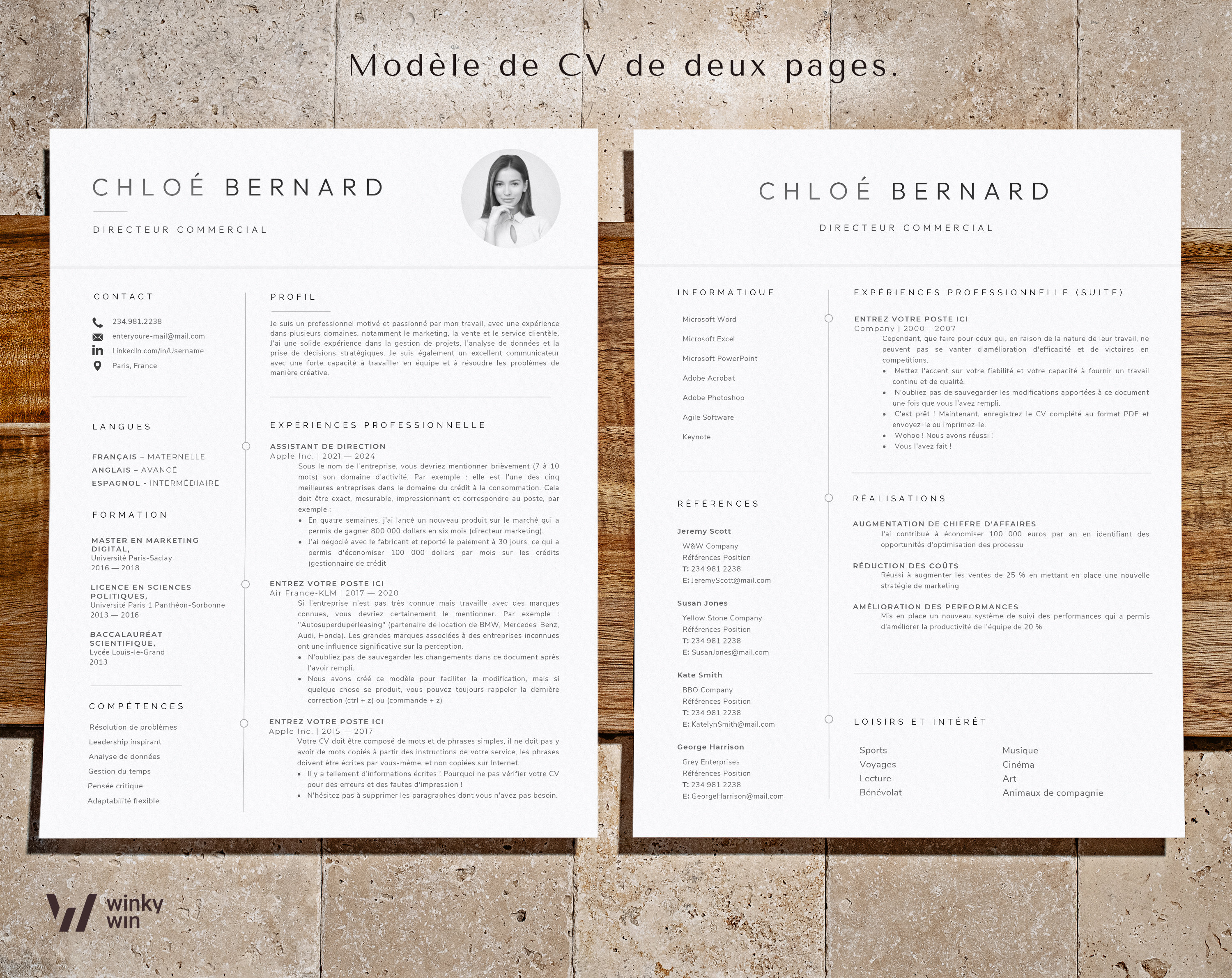 Cbc Cv Modèle De CV Francais Word, Modèle Cv Gratuit Lettre De Motivation a ...