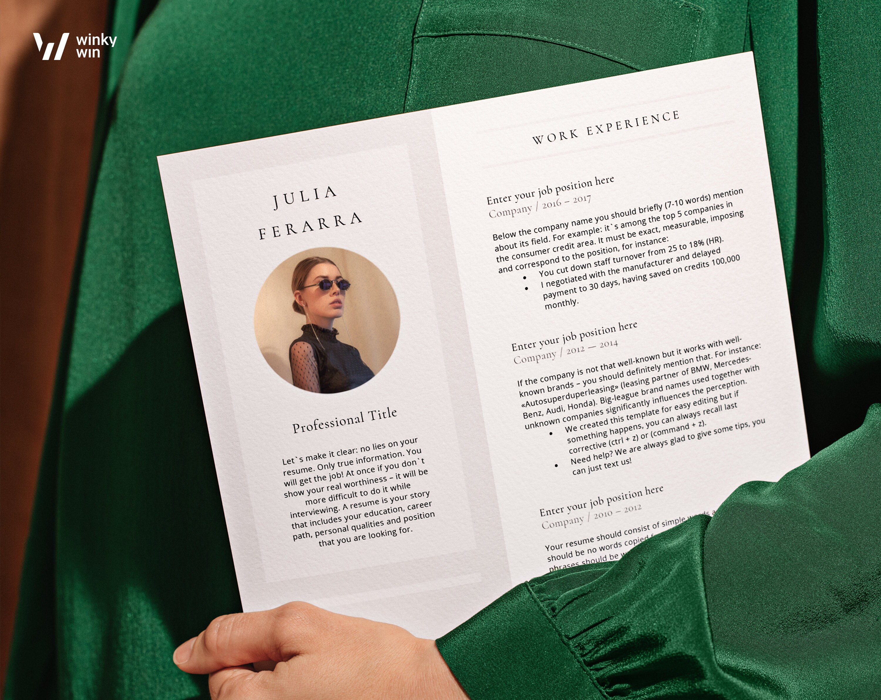 Creative Resume Template | Cv Template With Photo | Resume Templates ...