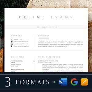2025 Cv template Google Docs Resume Template, Modern Executive Resume Template Word, Pages and Google Doc