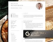 Google Docs Resume Template, Cv Template Google Docs, Resume for Google, Modern Resume Professional and Easy to edit format, Clean Cv Design