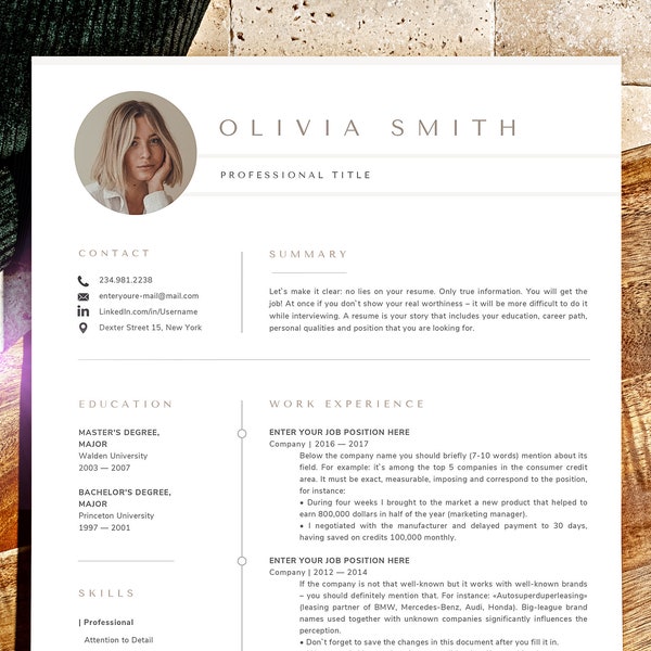 Cv Template, Resume Template, Cv Design Word and Pages, Best Cv Resume Layout, 2023 Resume with image photo picture, Resume CV 1, 2, 3 page