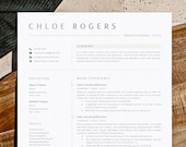 Resume word template, Clean Cv Template Modern Resume Templates Word and Pages, Professional and Clean Resume Template Etsy