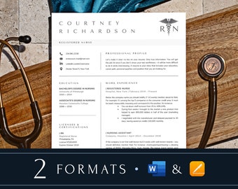 Nursing resume template nurse, Medical resume for nurse, Rn resume registered nurse resume, certified nursing assistant resume for Mac + PC