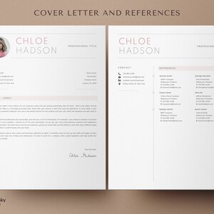 Pink Resume Template Word + Mac Pages | Rose Creative Resume Templates ...