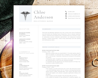 Nurse resume template, Rn resume template nursing resume for registered nurse, New grad nurse resume & cover letter, medical resume template