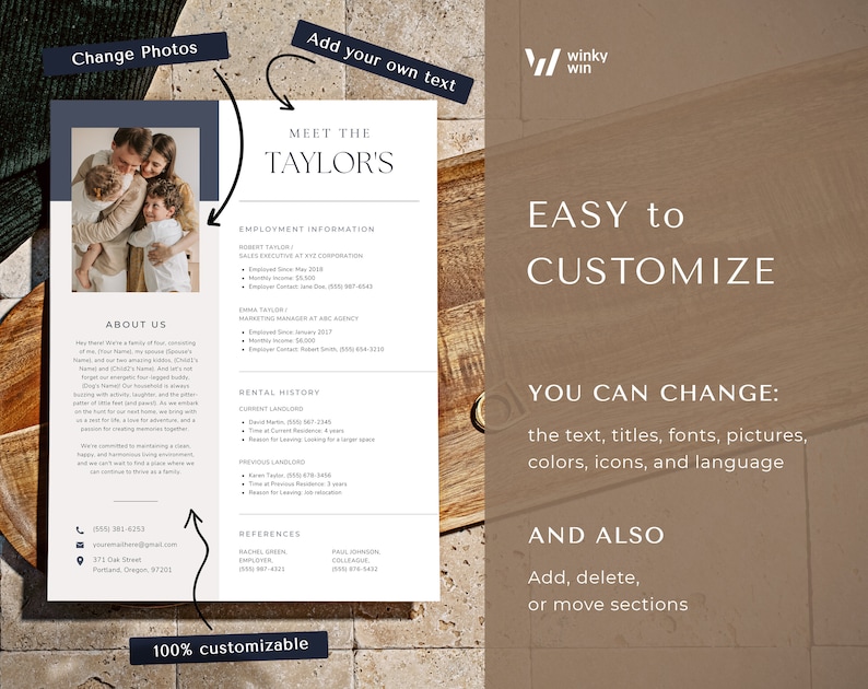 Standout Rental Resume Template Renter Cv Template Rental Application