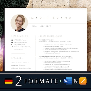Bewerbung, Bewerbungsvorlagen, Lebenslauf Vorlage Word, Mac Pages, Moderner Lebenslauf mit Kopfzeile und zwei Spalten, Lebenslauf Beispiel