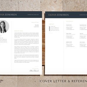 Minimalist resume template with photo, Creative Cv template with photo, Marketing Resume, HR Manager, Product Project management resume image 5