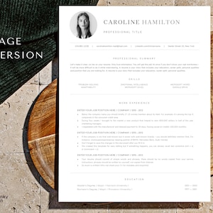 May include: A one-page resume template with a professional design. The resume includes sections for professional title, professional summary, skills, work experience, and education. The template is designed to help job seekers create a visually appealing and informative resume.