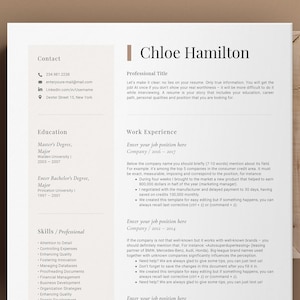 Resume Template Pages | CV Template Word | Professional Resume Template | Resume Template Word | Creative Resume Template Mac Pages + Word