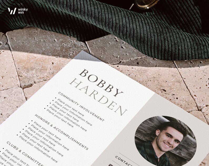 Fraternity Resume Template Canva, Fraternity Recruitment Resume Example