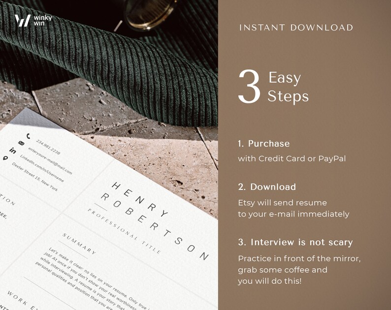 One Page Resume Template 1 Page - Il 794xN.4280336603 Pulp 