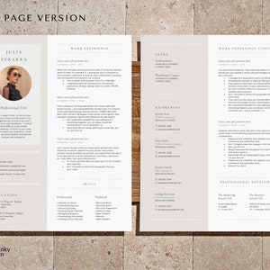 Creative Resume Template Cv Template with Photo Resume Templates Word Resume and Cover Letter Template, Modern Resumes for Word image 3