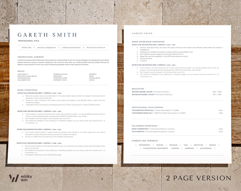 Сurriculum Vitae Template Ats Friendly, Ats Resume Template …