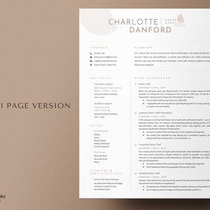 Pastry Chef Resume Template, Pâtissier, Pastry Cook, Konditor, Cv ...