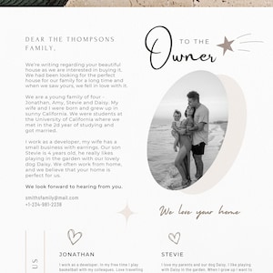 Carta de oferta de casa boho minimalista, Plantilla de carta de oferta de compra de casa Canva, Carta de oferta de comprador, Carta de propuesta de oferta de casa al vendedor de casa
