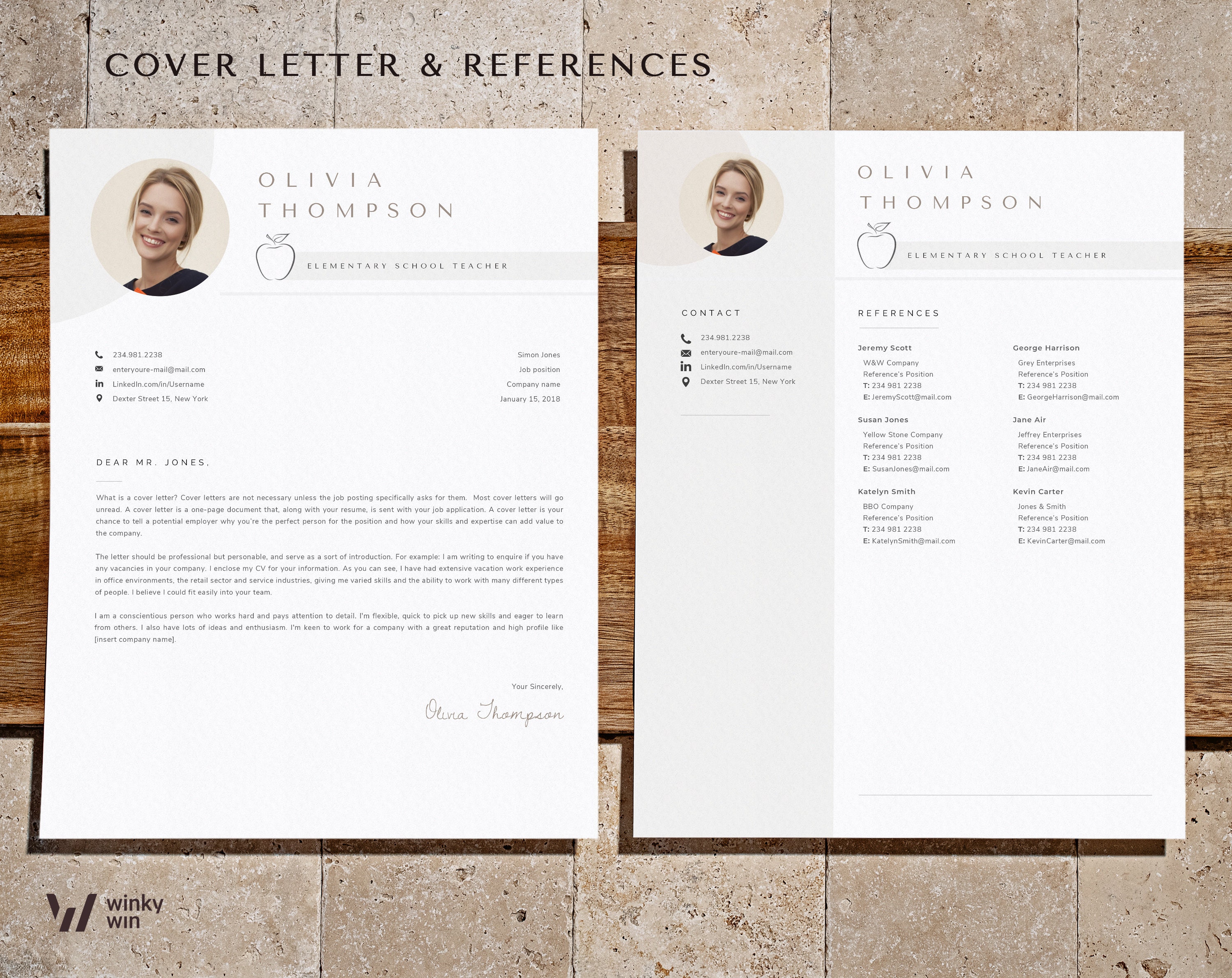 Teacher Resume Template Word and Pages | Teaching Resume Template, CV ...