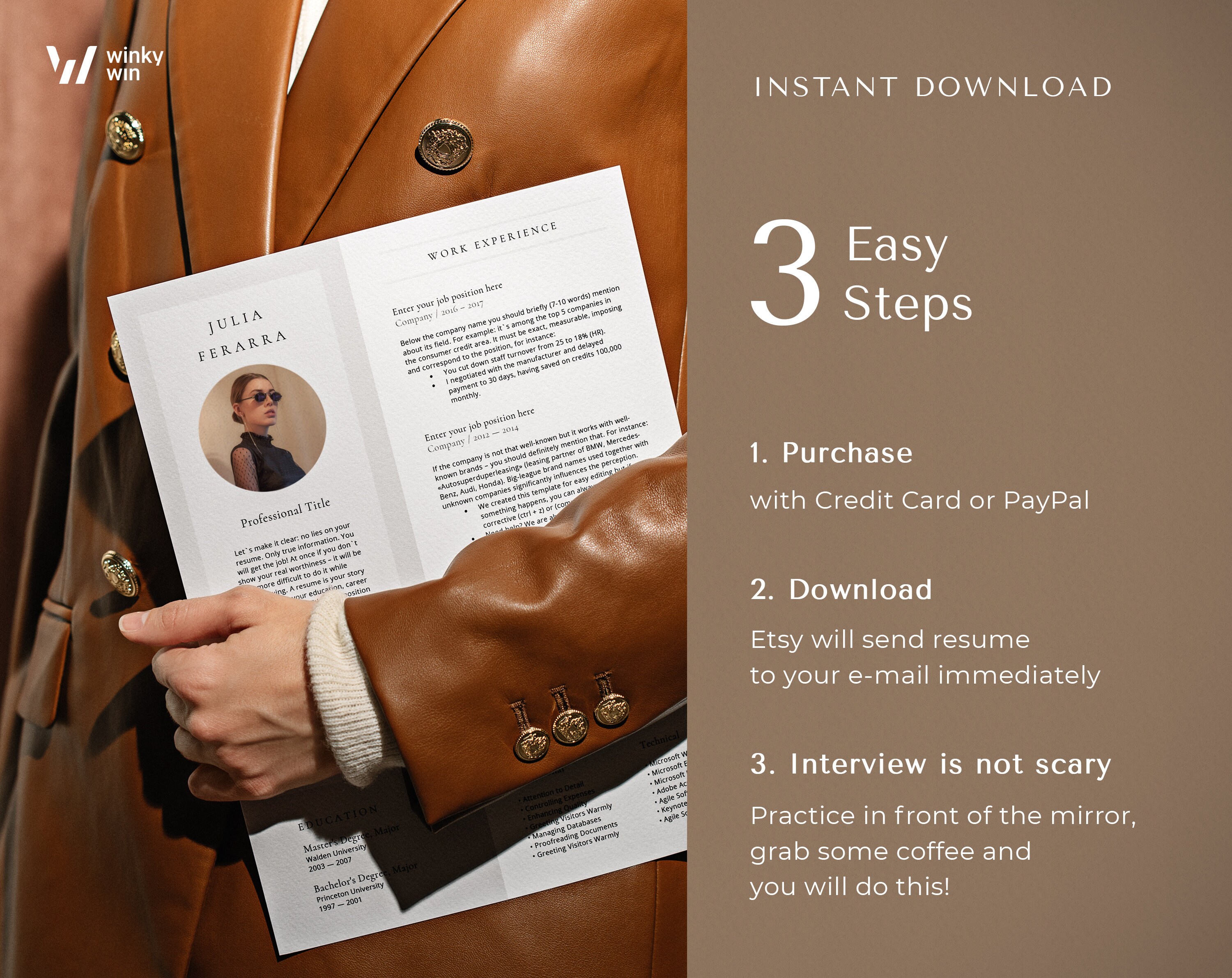 Creative Resume Template | Cv Template With Photo | Resume Templates ...