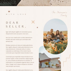 Plantilla de carta de oferta de vivienda creativa para Word, carta de oferta de comprador de vivienda, carta de amor al vendedor, plantilla de carta de oferta de comprador de vivienda elegante
