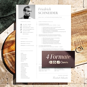 Lebenslauf Vorlage Deutsch 2026, Bewerbungsunterlagen, Bewerbungsvorlagen für Word, Google Docs, Mac Pages, Canva Lebenslauf und Anschreiben